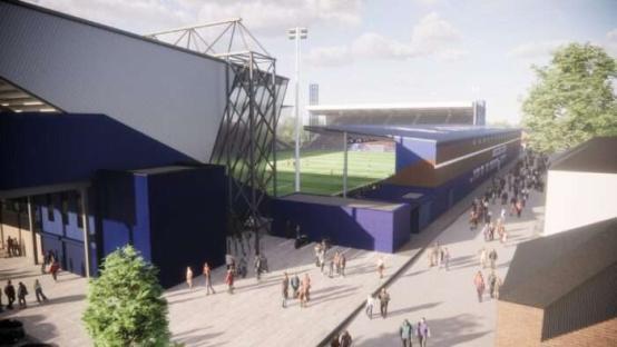 Illustration of Stockport County stadium renovations.