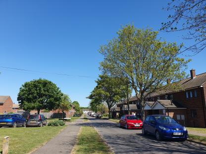 View of Elm Road, Marham, Norfolk.