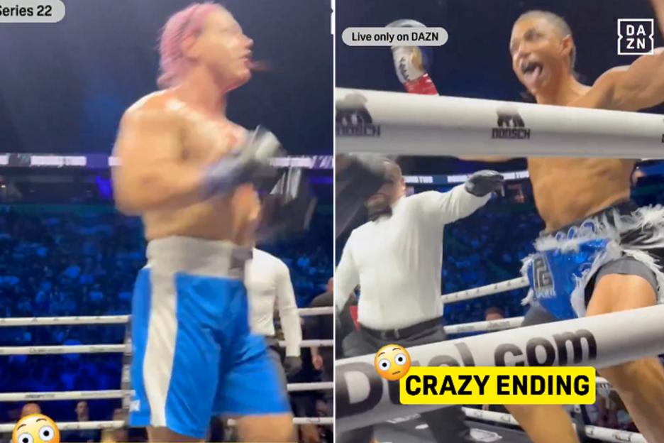 Chase DeMoor attacked AFTER the bell as Netflix star wins his Misfits Boxing fight… before twerking in the ring