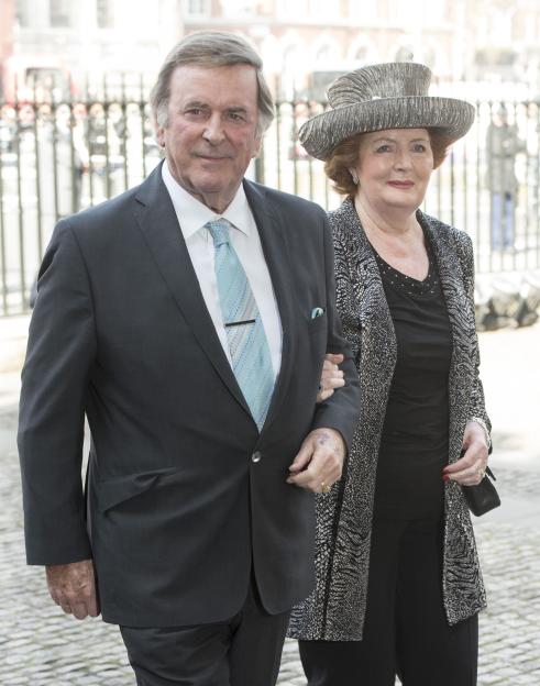 Terry and Helen Wogan at a memorial service.