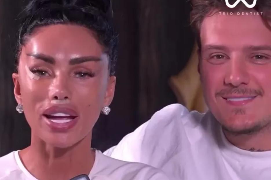 Katie Price clashes with boyfriend JJ in post-surgery video as MAFS star struggles to speak with new Turkey Teeth
