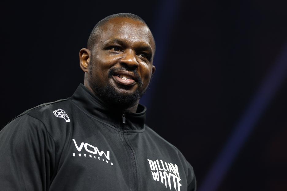 Dillian Whyte at a boxing event.