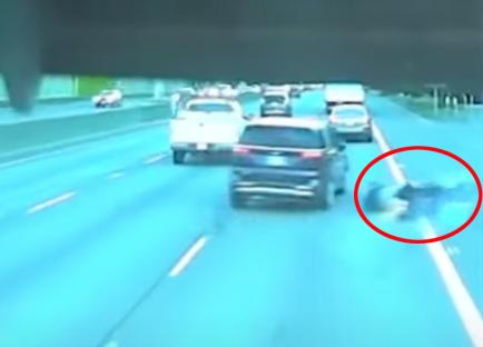 Terrifying moment 4×4 completely wipes out motorcyclist in shocking road rage hit & run caught on dashcam