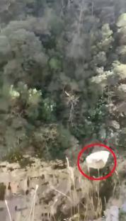 Story from Jam Press (Idiot Throws Rock) Pictured: Video grab - The tourist is seen casting the heavy rock in northern Spain¿s Picos de Europa National Park. VIDEO: Idiot tourist faces ¿168,000 fine for throwing huge rock down gorge in popular park An idiot tourist is facing an eye-watering ¿168,000 fine for throwing a massive rock down a gorge in a popular national park. The young man¿s pal filmed him casting the heavy rock and the video was later uploaded to social media for ¿likes¿. Seconds after the large stone was tossed, a deafening bang was heard as it hit the ground several metres below. The idiotic stunt was filmed at a point along the popular Cares Trail in northern Spain¿s Picos de Europa National Park. Of the park¿s estimated 2m annual visitors, around 300,000 hike the Cares Trail - its most popular walking route. The clip was later shared by a social media account that features videos of young people throwing rocks into voids. Although most clips on the page get a handful of views, this one blew up and quickly caught the police¿s attention. The Spanish Civil Guard have since announced that they are investigating the young man¿s antics, as reported by NeedToKnow. A spokesperson said: ¿This stunt could cost you dearly. ¿Throwing this rock could land this person with a fine ranging from ¿5,001 to ¿200,000. ¿Why? Because disturbing the environment in the Picos de Europa National Park is classed as a very serious offence. ¿Keep that in mind when visiting a national park - these are specially protected areas due to their high environmental value.¿ Javier said: ¿There are livestock farmers who pass through down there. Your little joke could¿ve ended badly.¿ Another viewer said: ¿You have to be a real idiot - you could¿ve gone down with the rock. The force and weight of that boulder could¿ve smashed someone to pieces.¿ A third said: ¿There¿s an alternative path underneath - I just hope no one was down there. And let¿s not forget, people go canyoning or climbing in those areas - when you throw something, there could be someone below.¿ A fourth said: ¿He should be accompanied by a responsible adult - it¿s clear he¿s not ready to be out on his own.¿ And a fifth said: ¿In the mountains, you mustn¿t throw rocks if you can¿t see where they¿ll land - you have no idea who might be below. You could hit a person or an animal.¿ ENDS EDITOR¿S NOTES: Quotations have been translated to English. Video Usage Licence:(EMERGENCY SERVICES) We have obtained this material directly from the emergency services (fire / police / ambulance / rescue workers). Video Restrictions: None.