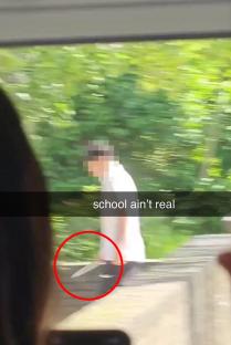 Moment pupil ‘storms school with KNIFE’ in front of terrified kids as building put on lockdown