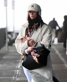 Dua Lipa arriving at JFK Airport.