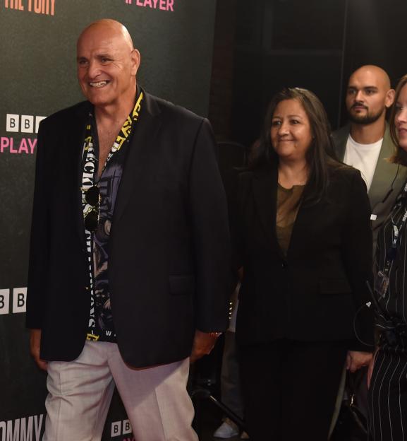 Tommy Fury's family at a premiere.