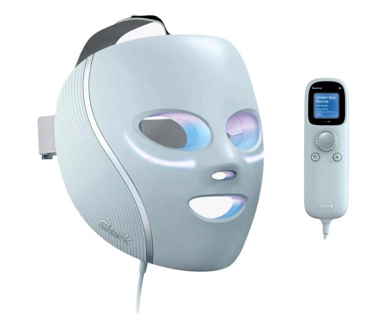 Shark FlexStyle light therapy mask and remote control.