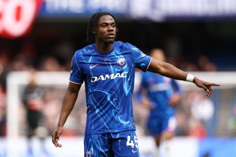 Romeo Lavia of Chelsea in a Premier League match.