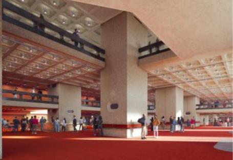 STUNNING PLANS Architectural icon and one of the UK's top 20 cultural attractions unveils plans for £240million makeover, Pictured: New barbican designs by Kin Creatives, Credit: Kin Creatives