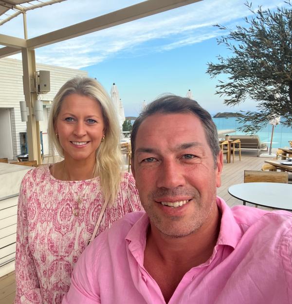 Photo of Tom Voyce and his wife Anna.