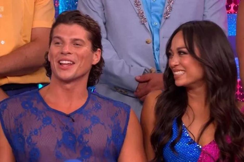 Johannes Radebe, Kai Widdrington, Katya Jones and Luba Mushtuk smiling at the Strictly Come Dancing Launch.