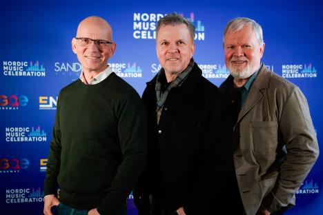 Three members of Herreys at a press meeting.