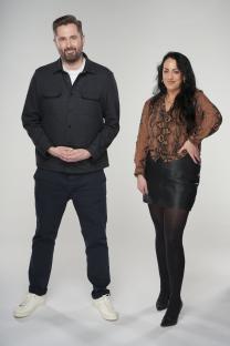 Rod McPhee and Felicity Cross, The Sun’s TV team.