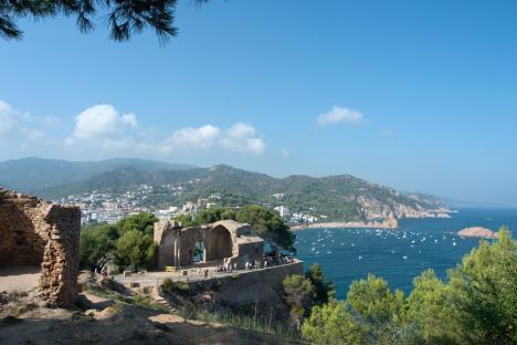 View of Tossa de Mar from the castle ruins.