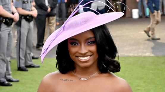Simone Biles leaves fans divided with ‘cringey’ Kentucky Derby antics as they beg ‘please don’t do that again’