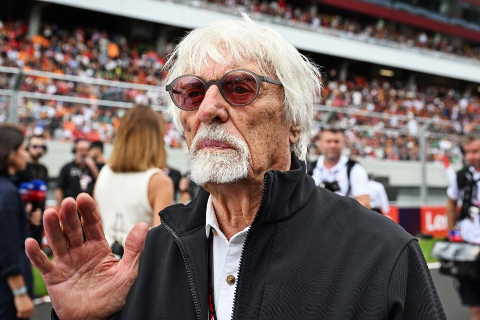 Bernie Ecclestone on the grid at the F1 Grand Prix of Hungary.