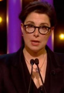 Sue Perkins speaking at an event.