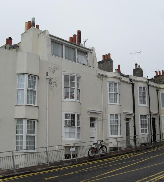 Row of houses in Brighton, England.