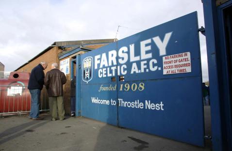 Farsley Celtic A.F.C. gate at Throstle Nest.