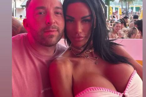 Katie Price almost bursts out of barely there strapless bikini as boozy holiday to Ibiza continues