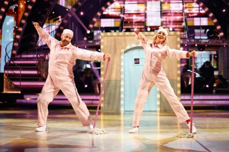 EMBARGOED TO 2000 SUNDAY OCTOBER 13 For use in UK, Ireland or Benelux countries only BBC handout file photo dated 12/10/24 of Nick Knowles and Luba Mushtuk, during their appearance on the live show of Saturday's Strictly Come Dancing show on BBC1. Issue date: Sunday October 13, 2024. DIY SOS star Nick Knowles has become the third celebrity eliminated from the 20th anniversary series of Strictly Come Dancing. Issue date: Sunday October 13, 2024. PA Photo. See PA story SHOWBIZ Strictly. Photo credit should read: Guy Levy/BBC/PA Wire NOTE TO EDITORS: Not for use more than 21 days after issue. You may use this picture without charge only for the purpose of publicising or reporting on current BBC programming, personnel or other BBC output or activity within 21 days of issue. Any use after that time MUST be cleared through BBC Picture Publicity. Please credit the image to the BBC and any named photographer or independent programme maker, as described in the caption.