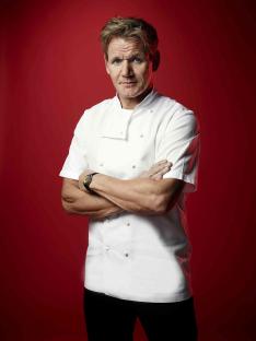 Gordon Ramsay in a chef's jacket.