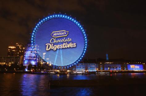 London’s most famous landmarks lit up to mark 100 years of Chocolate Digestives