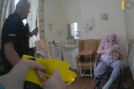 Moment cops pepper-spray and Taser 92-year-old amputee who died three weeks after ‘assault’ at care home