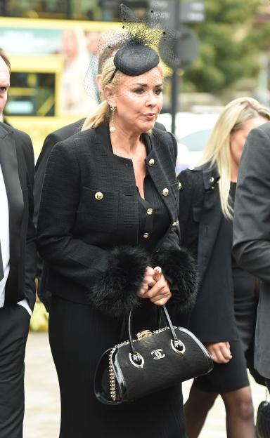 Claire Sweeney, former partner of Ricky Hatton, at his funeral.