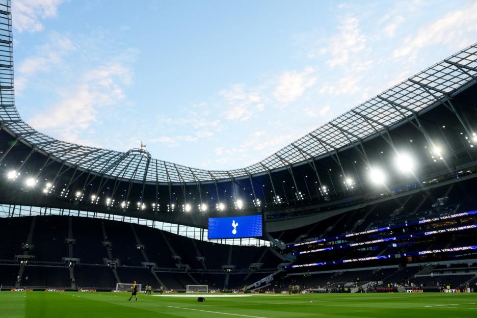 General view of the stadium before the Premier League match at the Tottenham Hotspur Stadium, London. Picture date: Saturday September 27, 2025. PA Photo. Photo credit should read: Adam Davy/PA Wire. RESTRICTIONS: EDITORIAL USE ONLY No use with unauthorised audio, video, data, fixture lists, club/league logos or "live" services. Online in-match use limited to 120 images, no video emulation. No use in betting, games or single club/league/player publications.