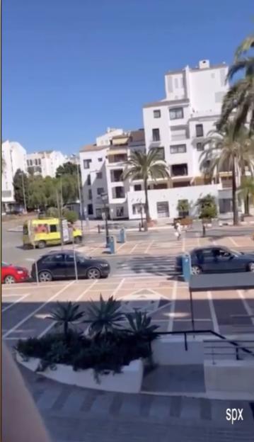 Scene of shooting in Puerto Banus.
