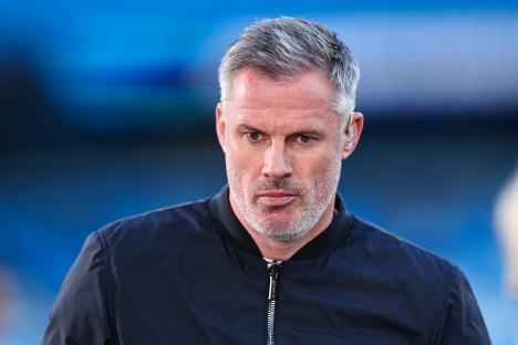 Jamie Carragher at a Premier League match.