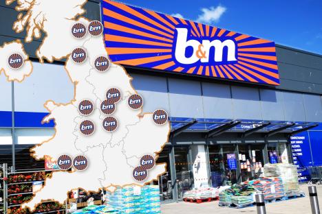 Map reveals where 16 new B&M stores to open across UK this year with 29 MORE locations to be confirmed