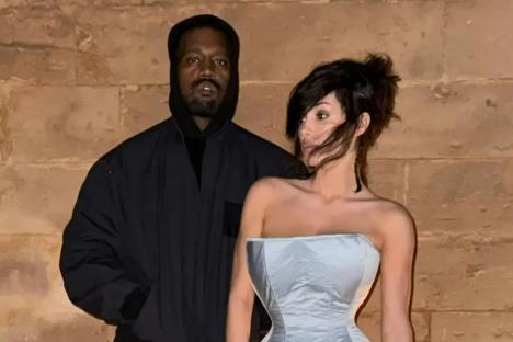 Kanye West poses with scantily-clad Bianca Censori as they continue to defy ‘split’ rumours