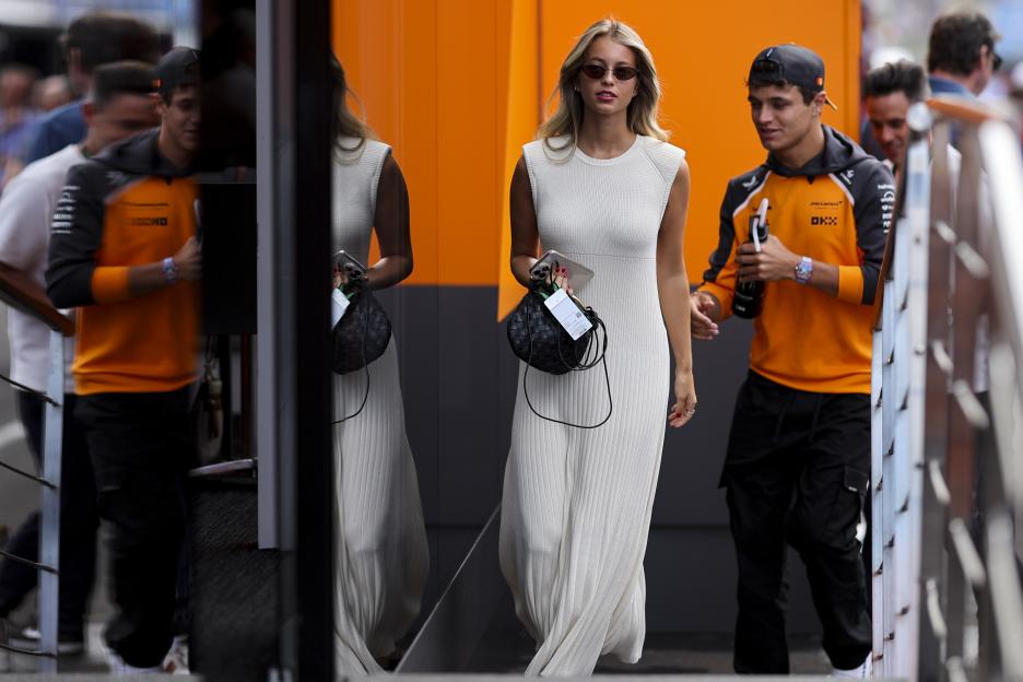 Lando Norris and Margarida Corceiro at the Hungarian Grand Prix.