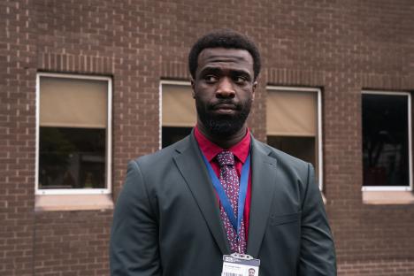 Jordan Kouame as Dr. George Adjei in the ITV drama, *Malpractice*.