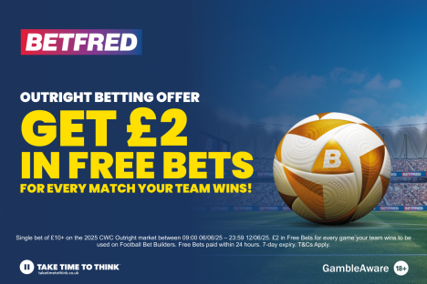 Club World Cup 2025 bonus: Get a £2 free bet for every match your team wins with Betfred