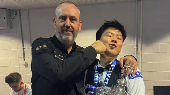 ‘Never change’ say fans as Mark Williams spotted ‘punching’ Zhao Xintong after losing World Snooker Championship final