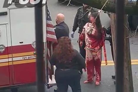 Man with meat cleaver attacks family in horror New York slashing leaving young girls covered in blood