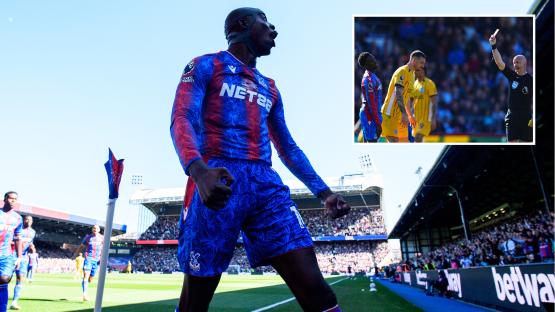 Crystal Palace 2 Brighton 1: Eagles cling on for win in chaotic final ten minutes with three sent off and horror injury