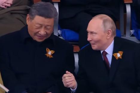 Putin hosts massive Victory Day parade with thousands of troops as threat of Ukrainian strike looms despite ceasefire
