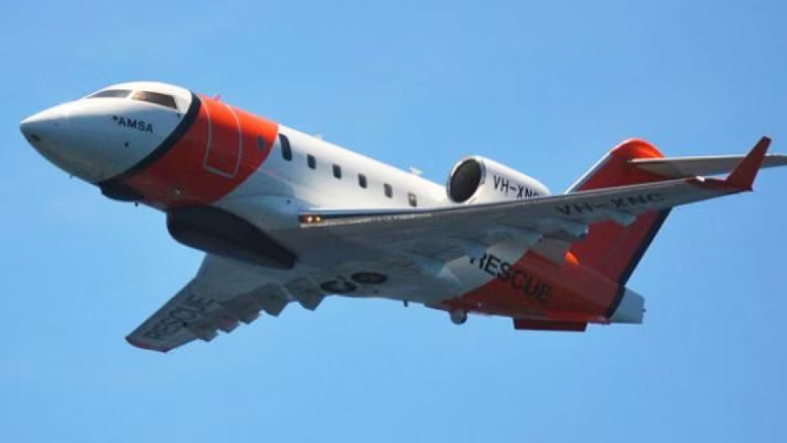 Australian Maritime Safety Authority search aircraft in flight.