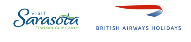 Sarasota tourism logo and British Airways Holidays logo.