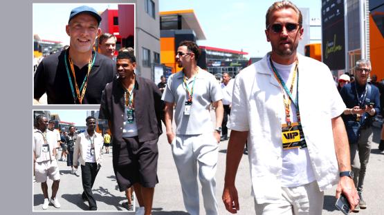 England stars enjoy day at F1 Spanish Grand Prix as Thomas Tuchel takes squad on team-bonding trip