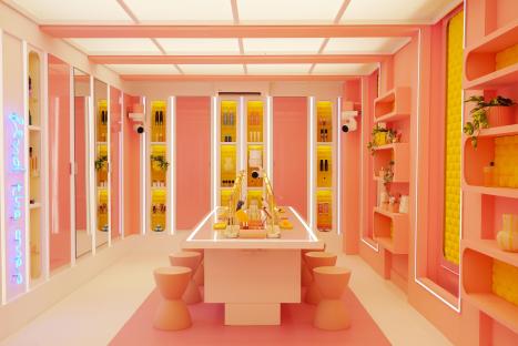 The Love Island villa's beauty room.
