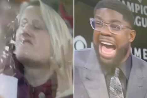 ‘About to get sacked on air’ – Micah Richards stuns Kate Abdo into eight-second silence with crude innuendo