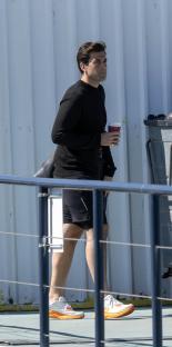 James Argent walking at Brighton Marina.