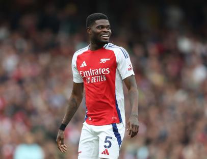 Thomas Partey of Arsenal in a Premier League match.