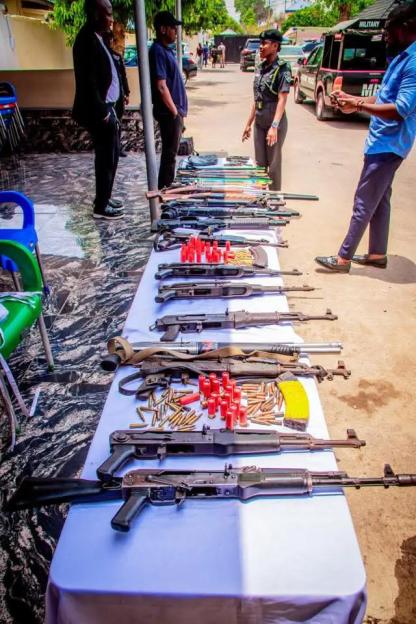 Nigeria Police arrest 13 kidnappers, recover, Israeli pump action rifle, other dangerous weapons 4